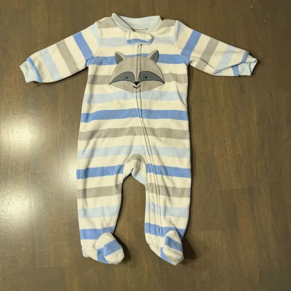Carters 3 Months Boys Long Sleeve Fleece Sleepers